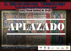 IX Taller de Canto Coral "Ciudad de Caspe" @ Salón Castillo del Compromiso y Colegiata Santa María la Mayor | Caspe | Aragón | España
